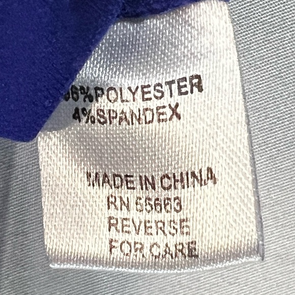 FOR CYNTHIA Electric Blue Sleeveless Blouse Layered Built in Cami w/Draping L - Picture 7 of 9